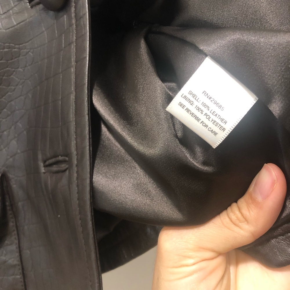 PENDLETON Dark Brown Leather Jacket - Picture 7 of 9